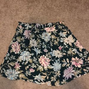 Floral green skirt